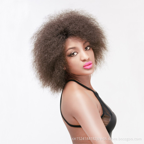Afro Yaki Straight Synthetic Machine Made Wig